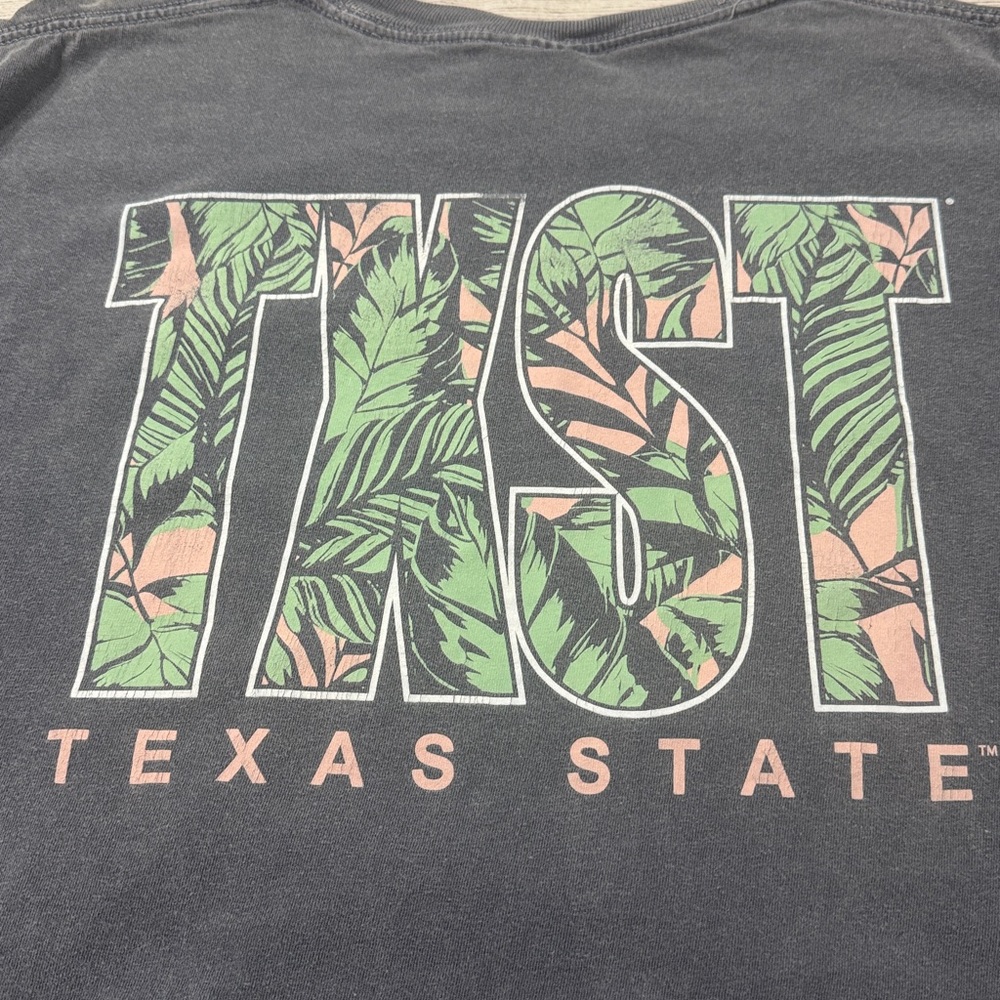 Comfort Colors Gray, Mint & Pink Texas State Tee - Picture 4 of 5